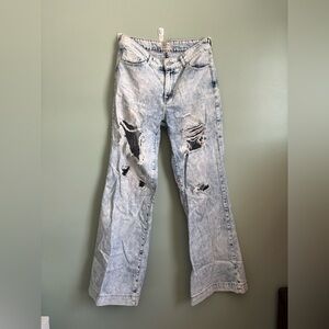 Distressed Light Blue Women's Jeans